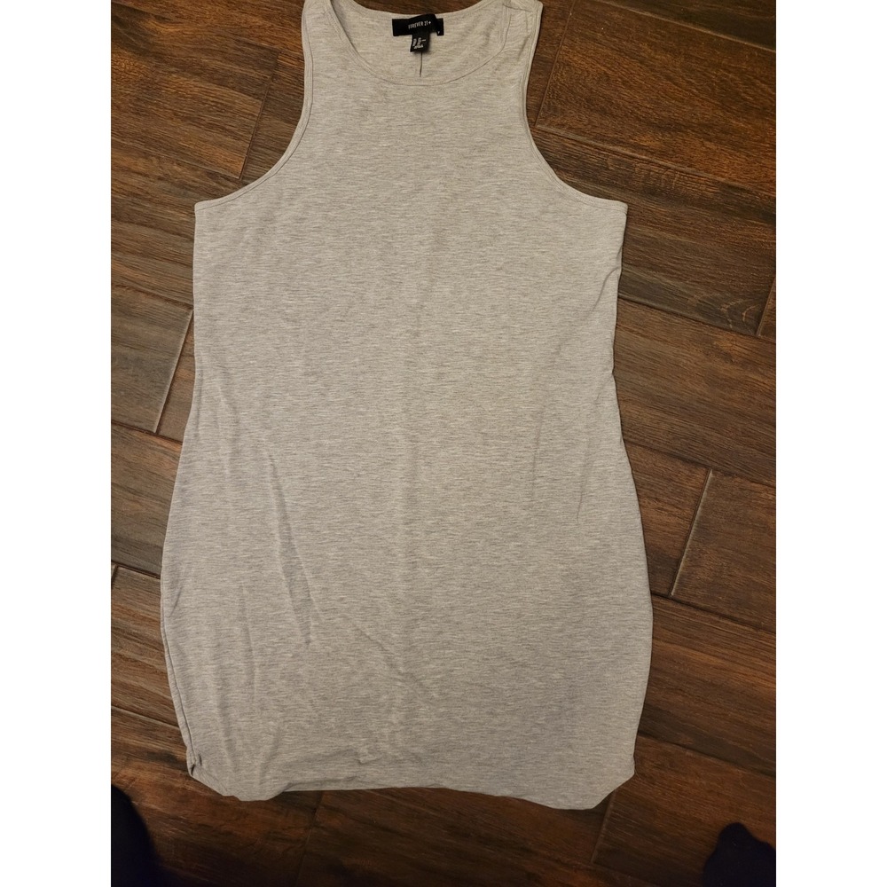 Forever 21+ Womens Heather Gray Sleeveless Bodycon Mini Dress Size 2X 805